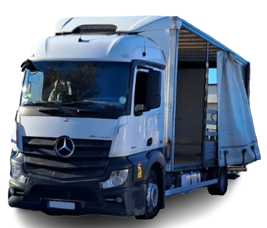 Mercedes solówka plandeka z windą